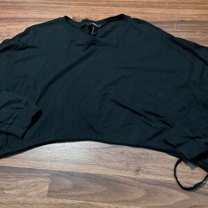 Forever 21 Cropped Side Tie Long Sleeve Tee